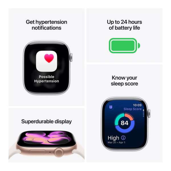 Apple Watch S11 Cellular 46mm Space Grey Aluminium Case with Black Sport Band S/M