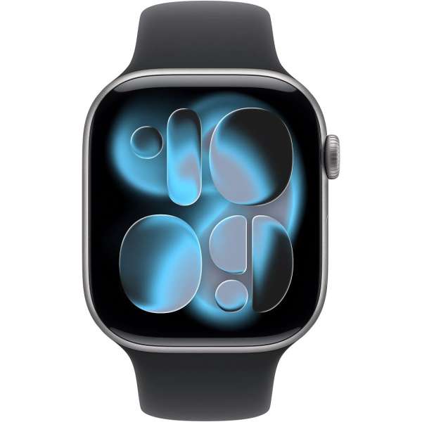 Apple Watch S11 GPS 46mm Space Grey Aluminium Case with Black Sport Band S/M