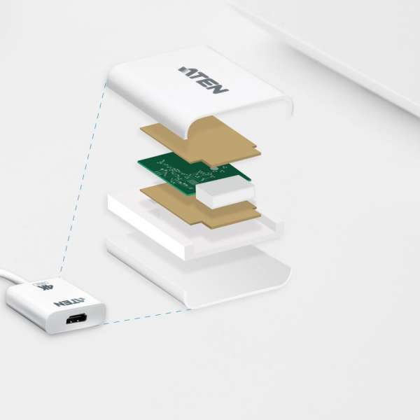 ATEN VC986B True 4K DisplayPort to HDMI Active Adapter White