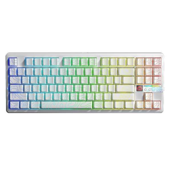 Aula F87 Pro V2 Gasket Gaming Wireless Bluetooth Mechanical Keyboard White US