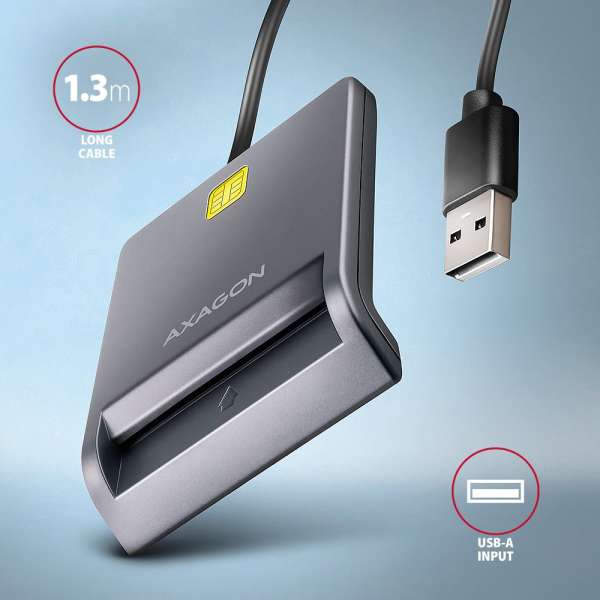 AXAGON CRE-SM3T Smart Card/ID Card FlatReader