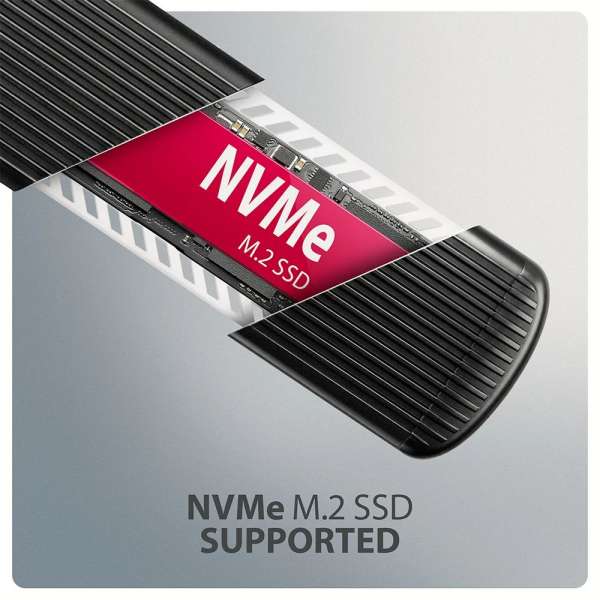 AXAGON EEM2-SC USB-C 10Gbps M.2 NVMe SSD RIBBED Box