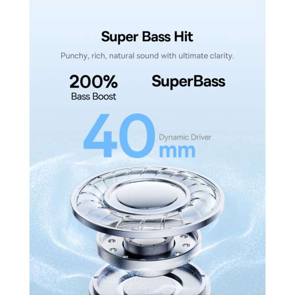 Baseus Bass BH1 Lite Bluetooth Headset Starlight Off-White