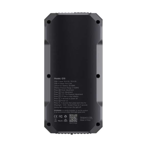 CAROSS Q15 Air Compressor + Powerbank Black