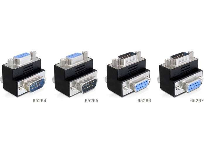 DeLock D-Sub 9 pin male > female 90° angled Adapter