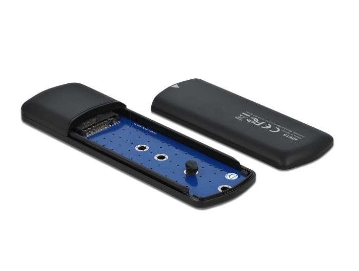DeLock USB3.2 Gen2 External Enclosure for M.2 NVMe PCIe SSD with USB Type-C Black