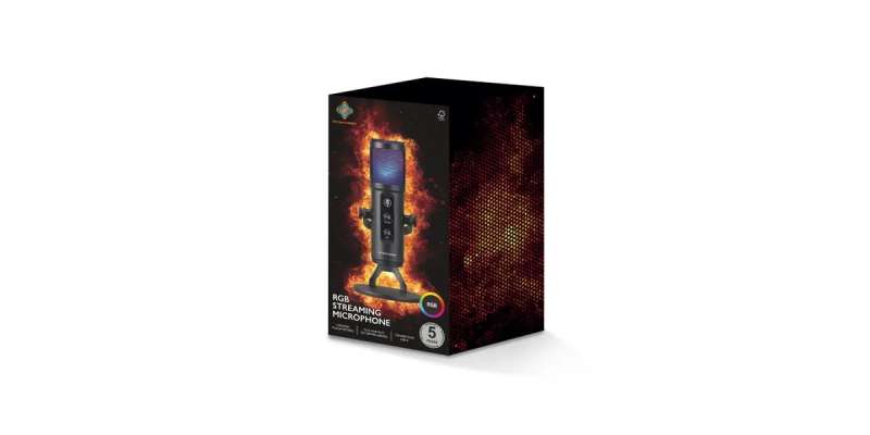 Deltaco RGB Streaming Microphone Black