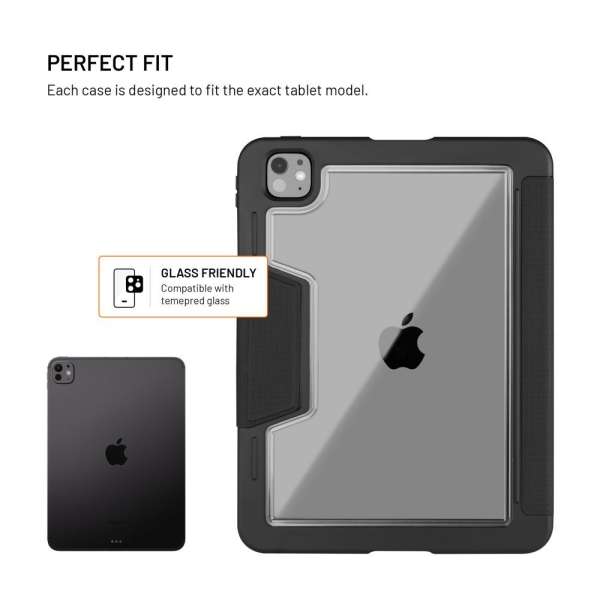 FIXED Tok Apple iPad Pro 12,9" (2018-2022)/iPad Air 13" (2024/2025) készülékhez, fekete