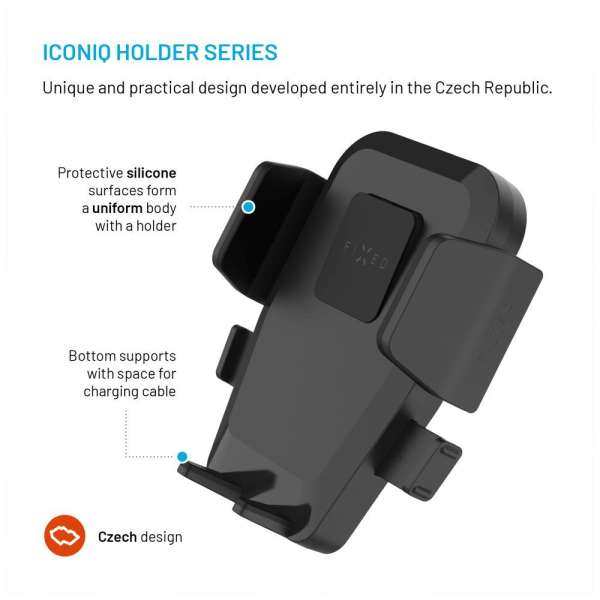 FIXED Iconiq XXL univerzális autós tartó, fekete