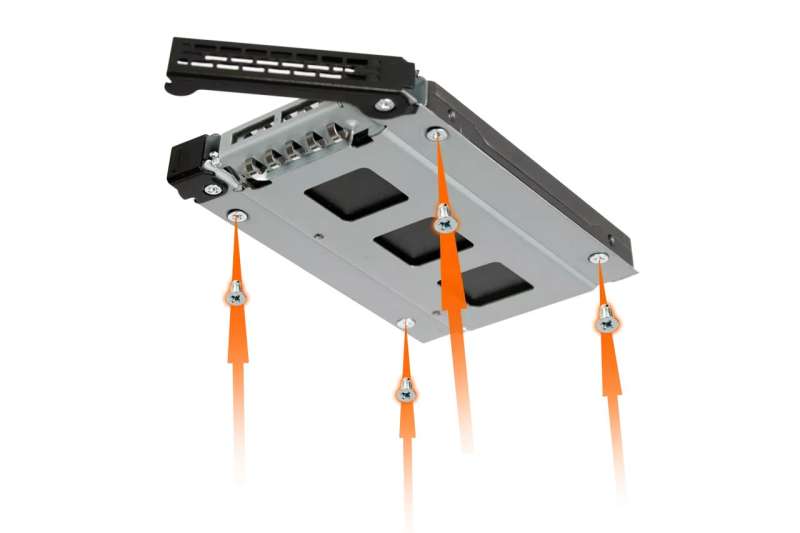 IcyDock ToughArmor MB992SK-B Full Metal 2 Bay 2.5” SATA/SAS HDD & SSD Mobile Rack for External 3.5" Drive Bay