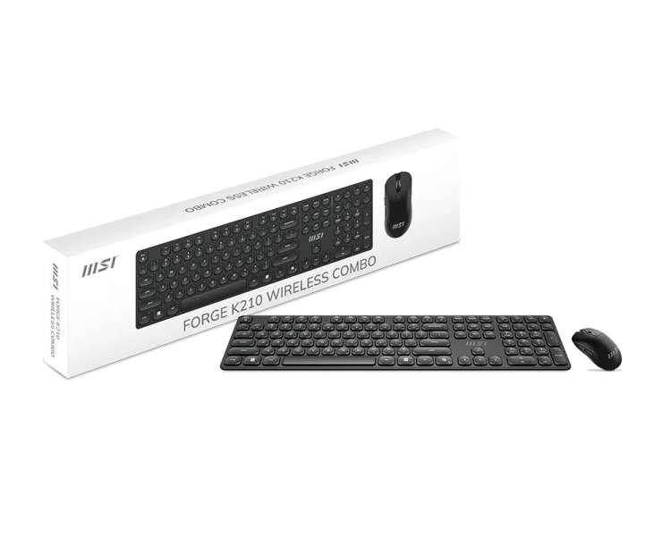Msi FORGE K210 Wireless Keyboard Combo Black US