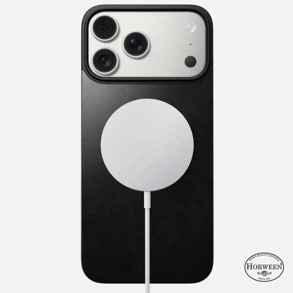 Nomad Magnetic Leather Back (Horween) Magsafe case for iPhone 17 Pro Max Black