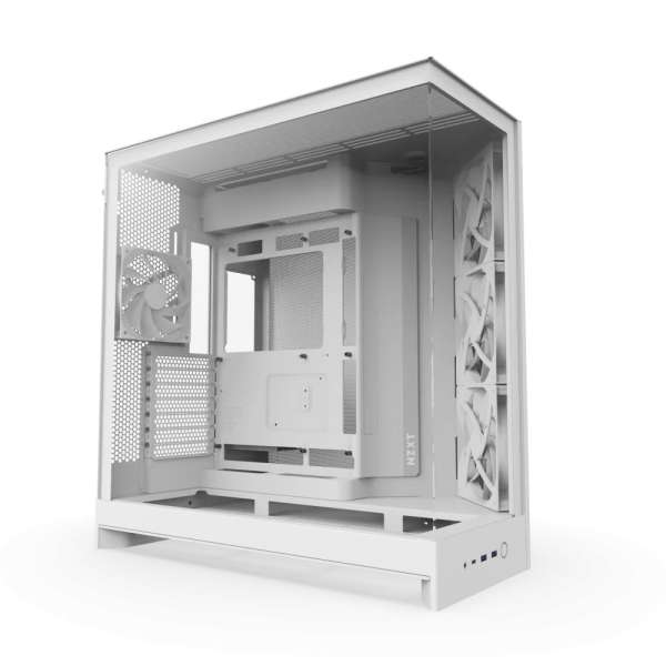 NZXT H9 Flow (2025) Tempered Glass White