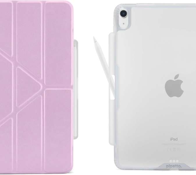 Pipetto Origami No3 Pencil Case for iPad Air 13 (M3/M2) Metallic Purple