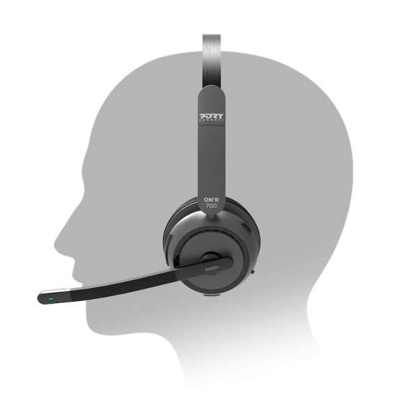 Port Designs Bluetooth stereo microphone helmet with PRO ON''''R 700 base Headset Black