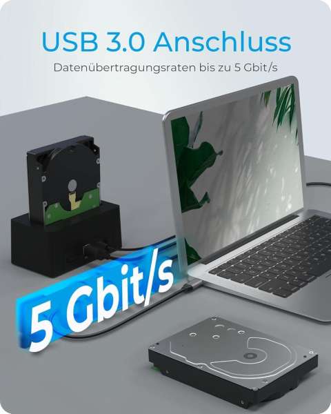 Raidsonic IB-1122-U3 DockingStation for 1x HDD/SSD with USB 3.2 Gen 1 Type-A interface