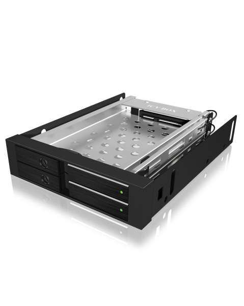 Raidsonic IB-2227STS Mobile rack for 2x HDD/SSD for 1x 3,5" bay with lock