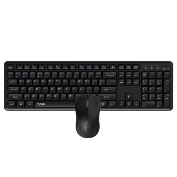 Rapoo 8150M Silent Multi-mode Wireless Bluetooth Keyboard Combo Black HU