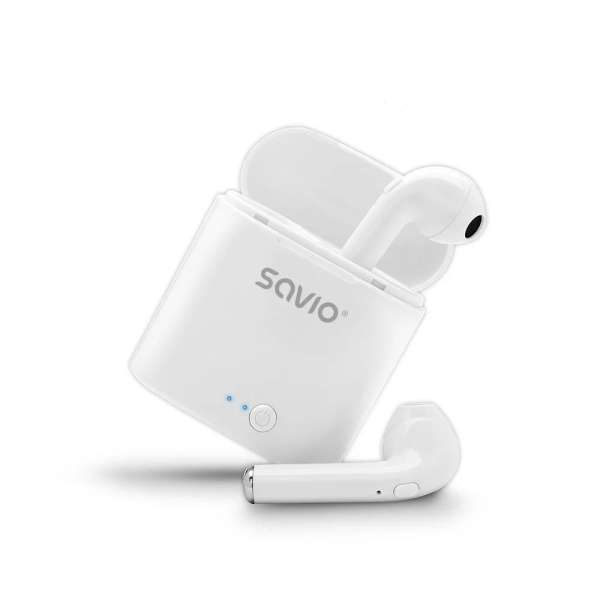 Savio TWS-01 Bluetooth Headset White