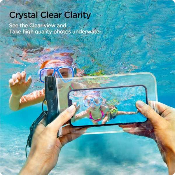 Spigen A601 Waterproof Phone Case 2 Pack, clear