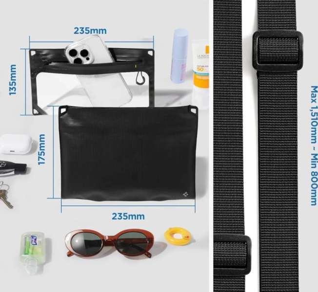 Spigen Aqua Shield WaterProof Case A640 (Dual, Crossbag) 1 Pack Black