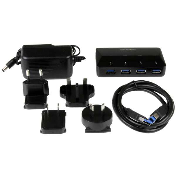 Startech 4-portos USB3.0 HUB Black
