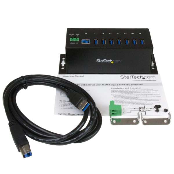 Startech 7-portos USB3.0 HUB Black