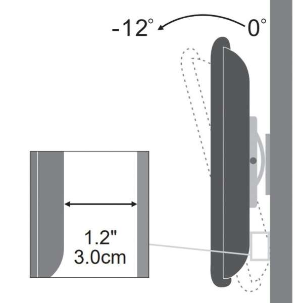 TECHLY  13"-30" Tilt Wall Support for TV Black