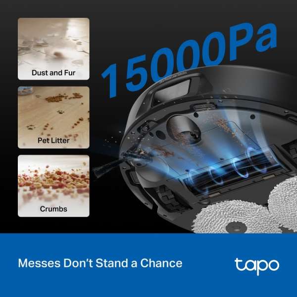 TP-Link Tapo RV50 Pro Omni Robot Vacuum & Mop + Advanced Self-Cleaning Docking Station
