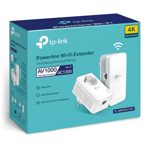 TP-Link TL-WPA7619 KIT AC1200 AV1000 Gigabit WLAN Powerline Adapter Kit