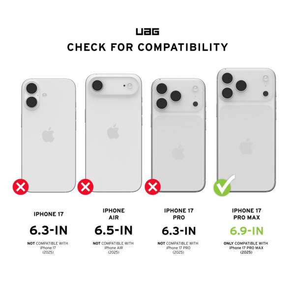 UAG Essential Armor Magsafe case for iPhone 17 Pro Max Ash