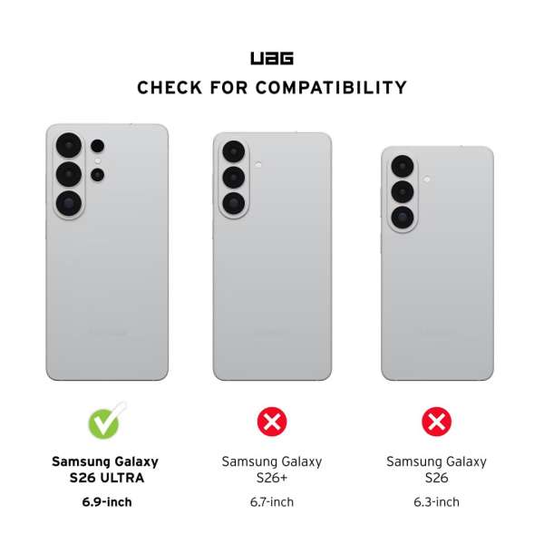 UAG Plasma XTE 360 case for Samsung Galaxy S26 Ultra Ash