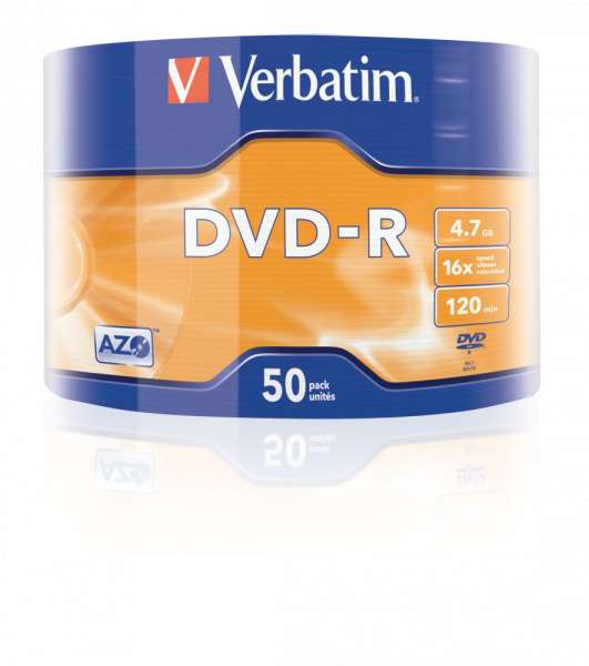 Verbatim DVD-R 4,7Gb 16x Zsugor 50db/csomag (50-es címke)