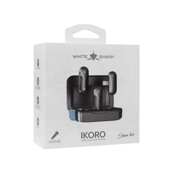 White Shark Ikoro Wireless Microphone Black