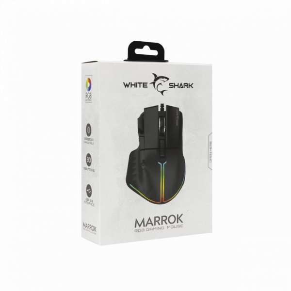 White Shark Marrok RGB Gaming Mouse Black