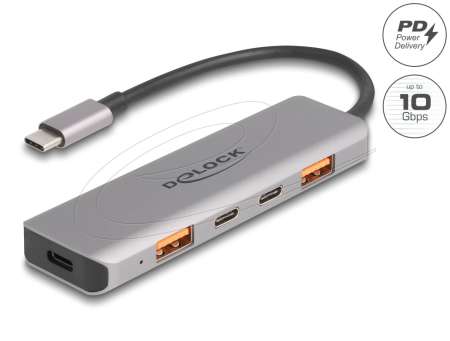 DeLock 5-portos USB3.0 HUB Grey