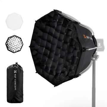 K&F Concept 40cm átmérőjű, octagonal softbox, gyorscsatlakozás, méhsejt rács, Mini Bowens csatlak.