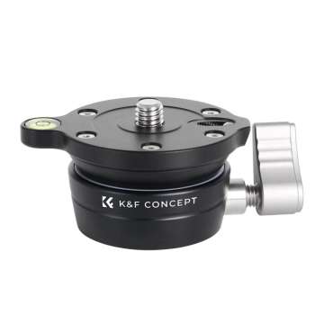 K&F Concept LB-60 panoráma állvány fej, 10kg teherbírás, 3/8"-os csatlakozás, vízszintjelző