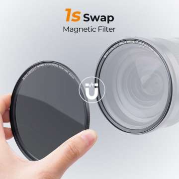 K&F Concept mágneses adapter + MCUV + CPL  + ND1000 szűrő, vízlepergető, karcálló, + tok, 55mm