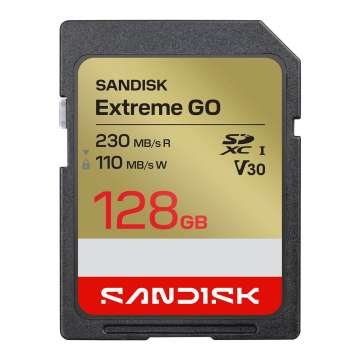 Sandisk 128GB SDXC Extreme GO UHS-I U3 V30